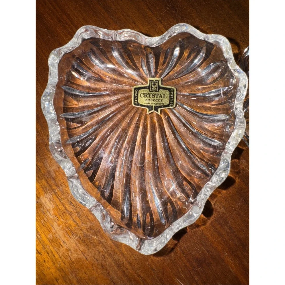 Vintage‎ ZEJEKAR Crystal Heart Shaped Trinket or Jewelry Box - NEW SS000